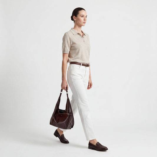 PU Leather Slouchy Tote Bag Large Hobo Elegant Commuter Shoulder Bag