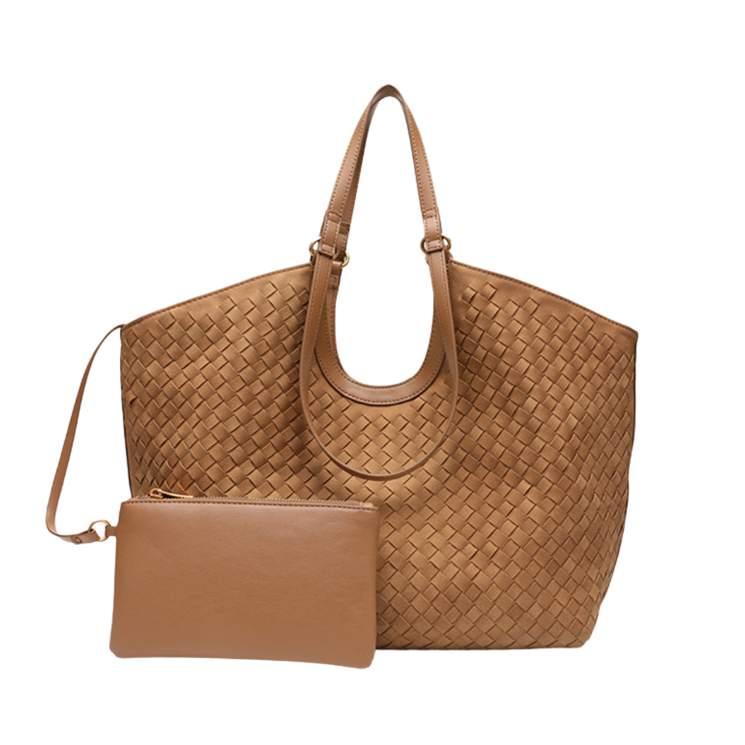 Woven Tote Bag Large Minimalist Commuter Shopper