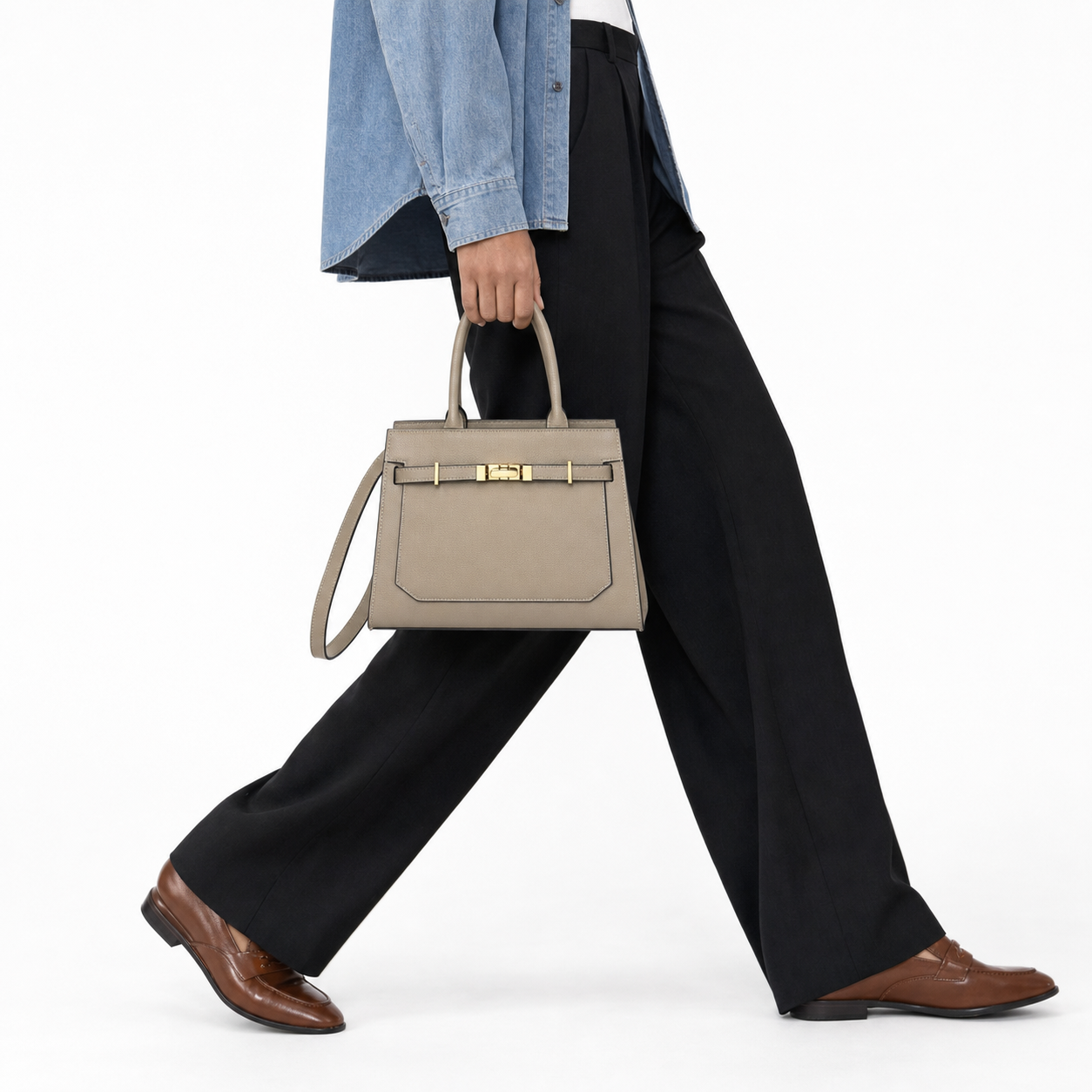 Genuine Leather Tote Bag Large Crossbody Shoulder Satchel Purse