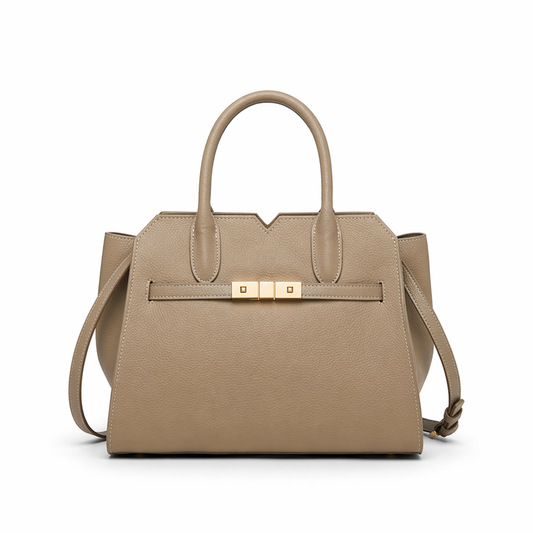 Genuine Leather Satchel Exotic Embossed Large Work Top-Handle Bag