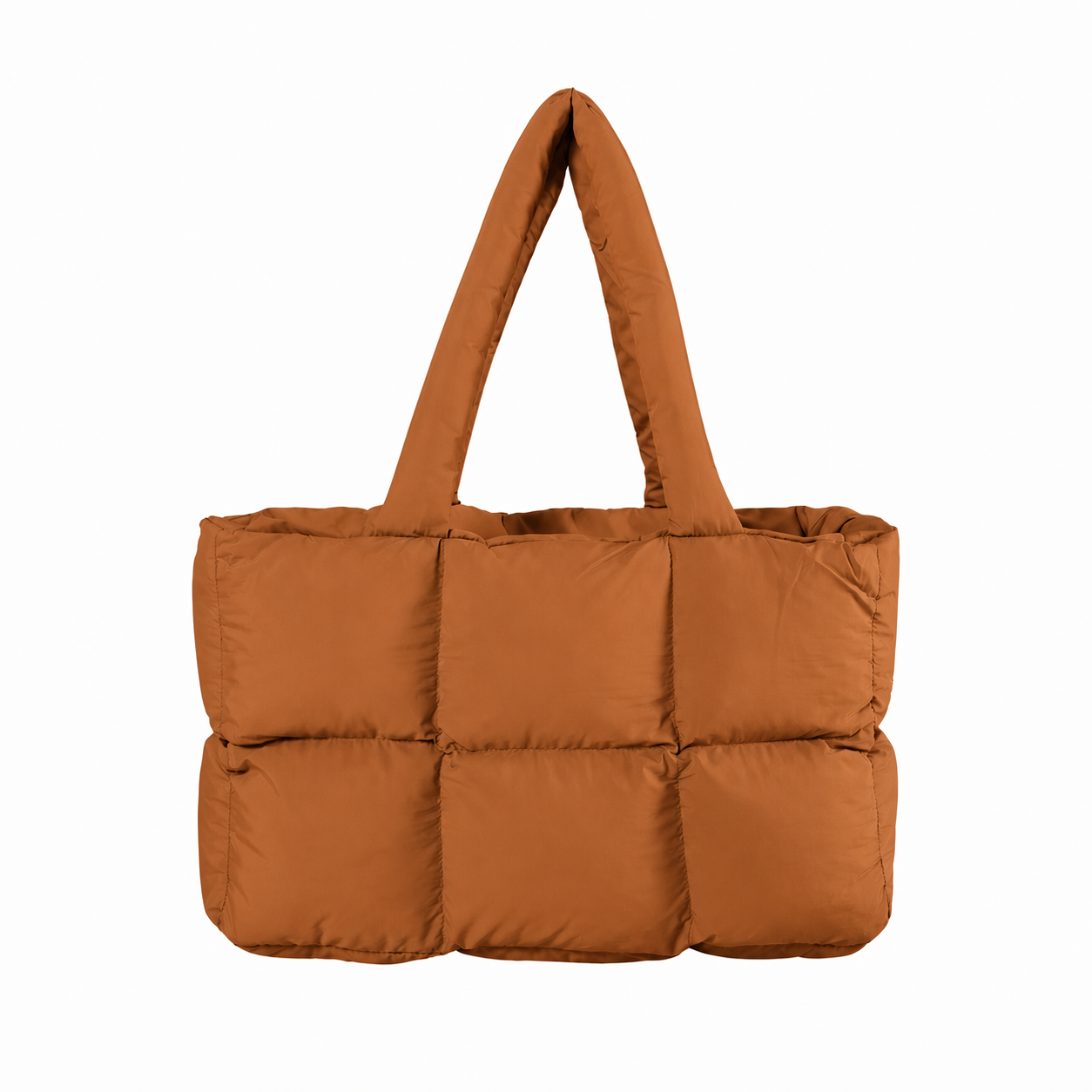 Quilted Puffer Tote Bag Large Capacity Padded Work Shoulder Bag