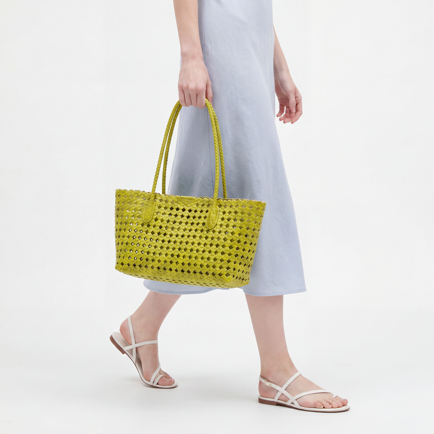 Quilted Lattice Tote Large Capacity Pouch Set Casual Shoulder Bag