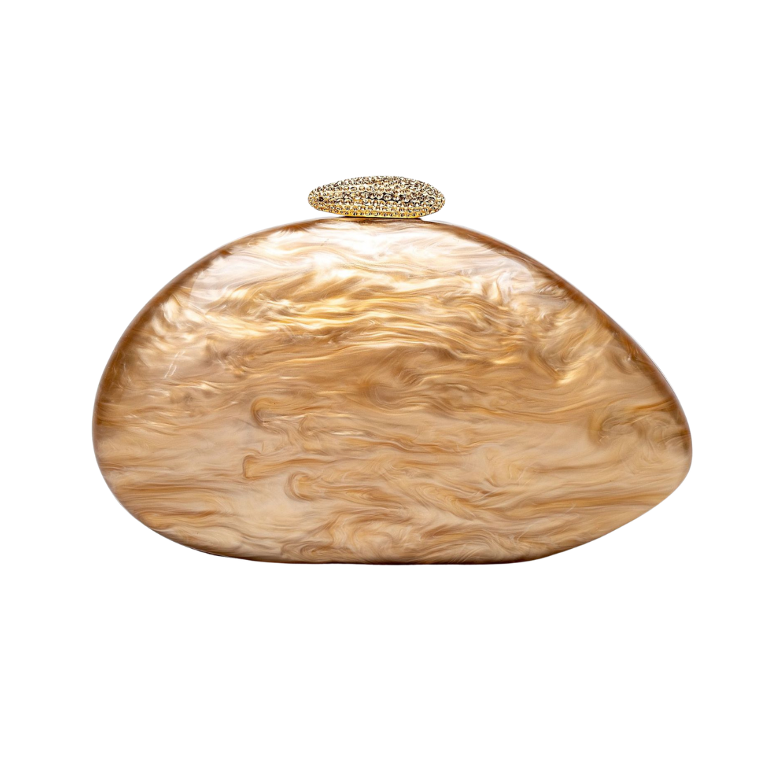 Acrylic Clutch Bag Irregular Shell Evening Purse Elegant Wedding Crossbody