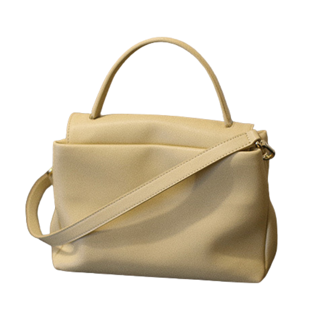 Top-Grain Leather Top-Handle Bag Soft Crossbody Shoulder Satchel