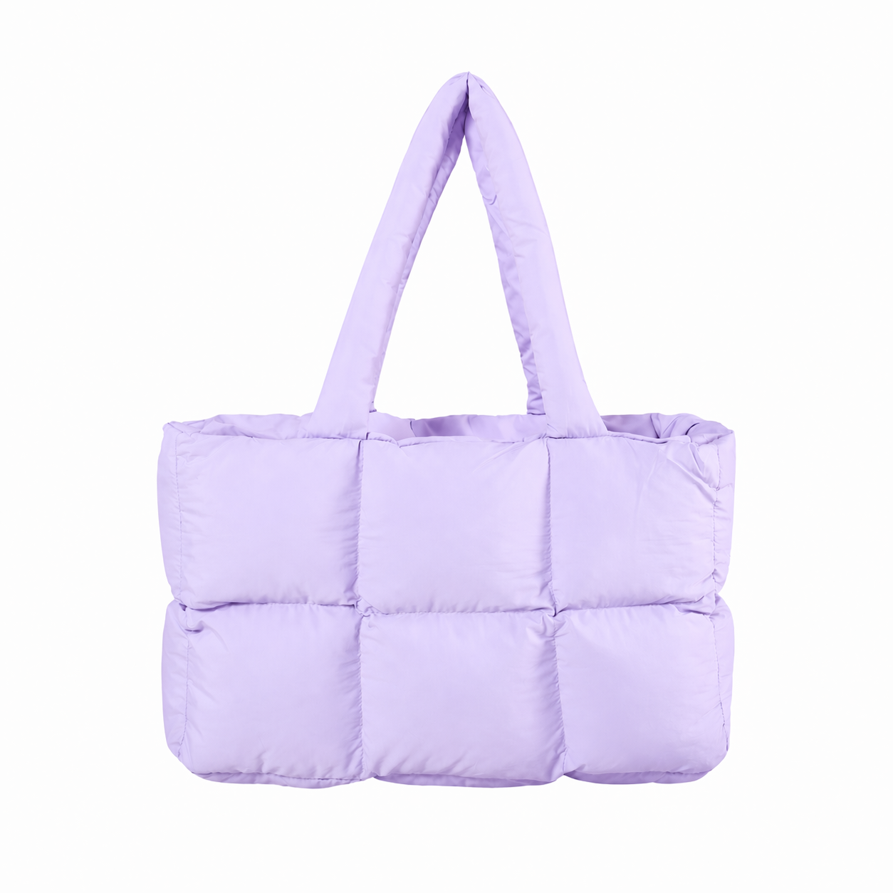 Quilted Puffer Tote Bag Large Capacity Padded Work Shoulder Bag