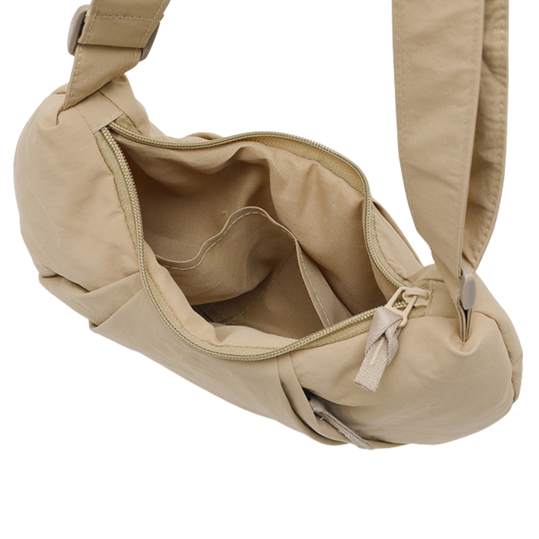 Nylon Crescent Crossbody Bag Lightweight Casual Shoulder Purse