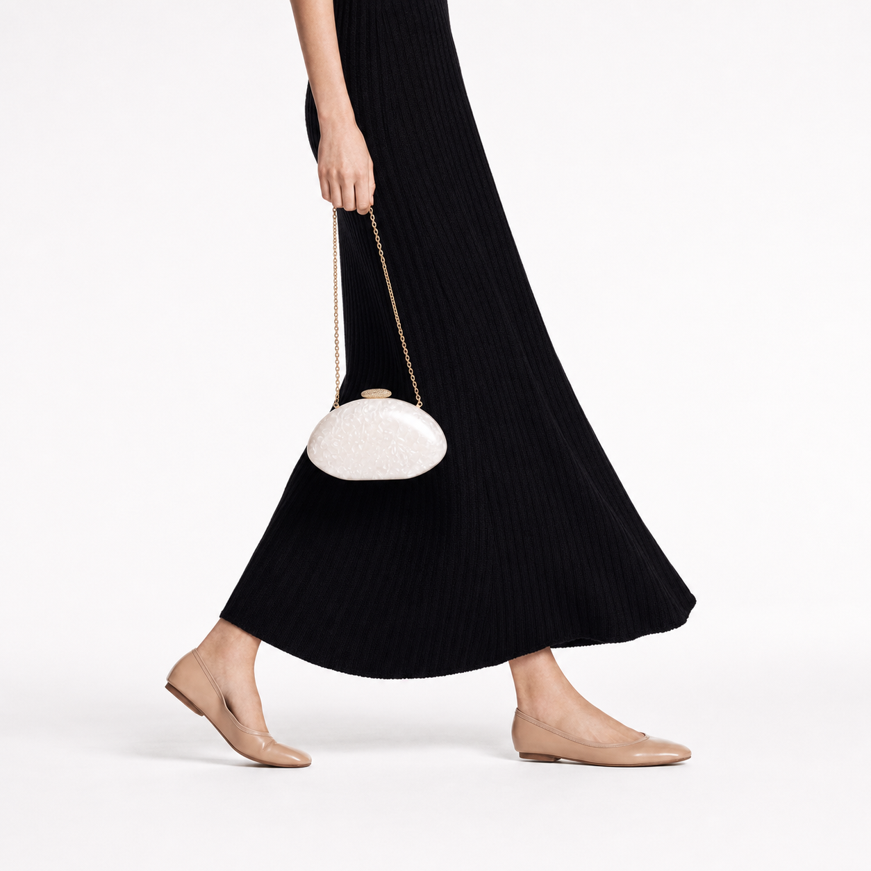 Acrylic Clutch Bag Irregular Shell Evening Purse Elegant Wedding Crossbody