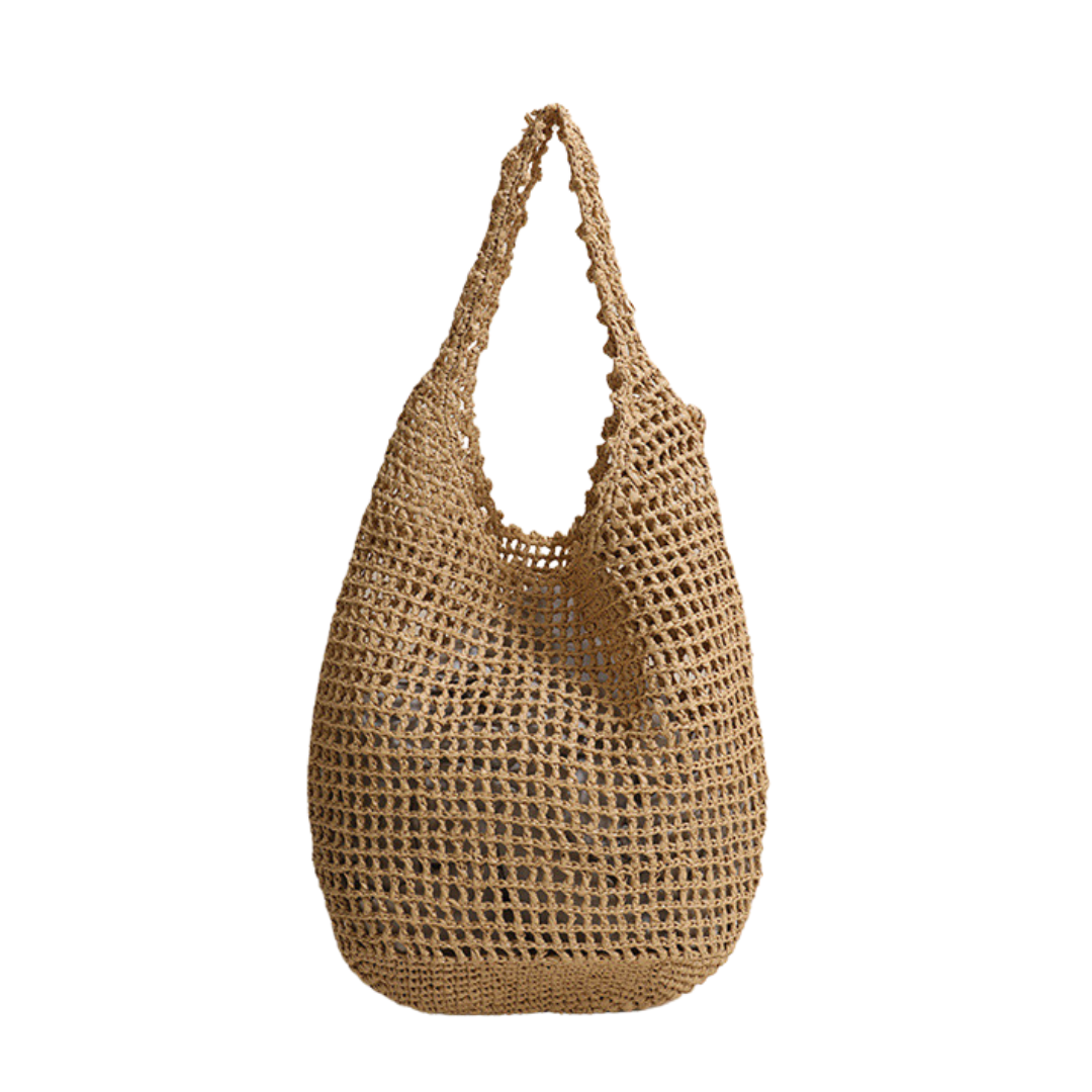 3D Flower Straw Bag Large Summer Beach Hollow Out Woven Shoulder Bag
