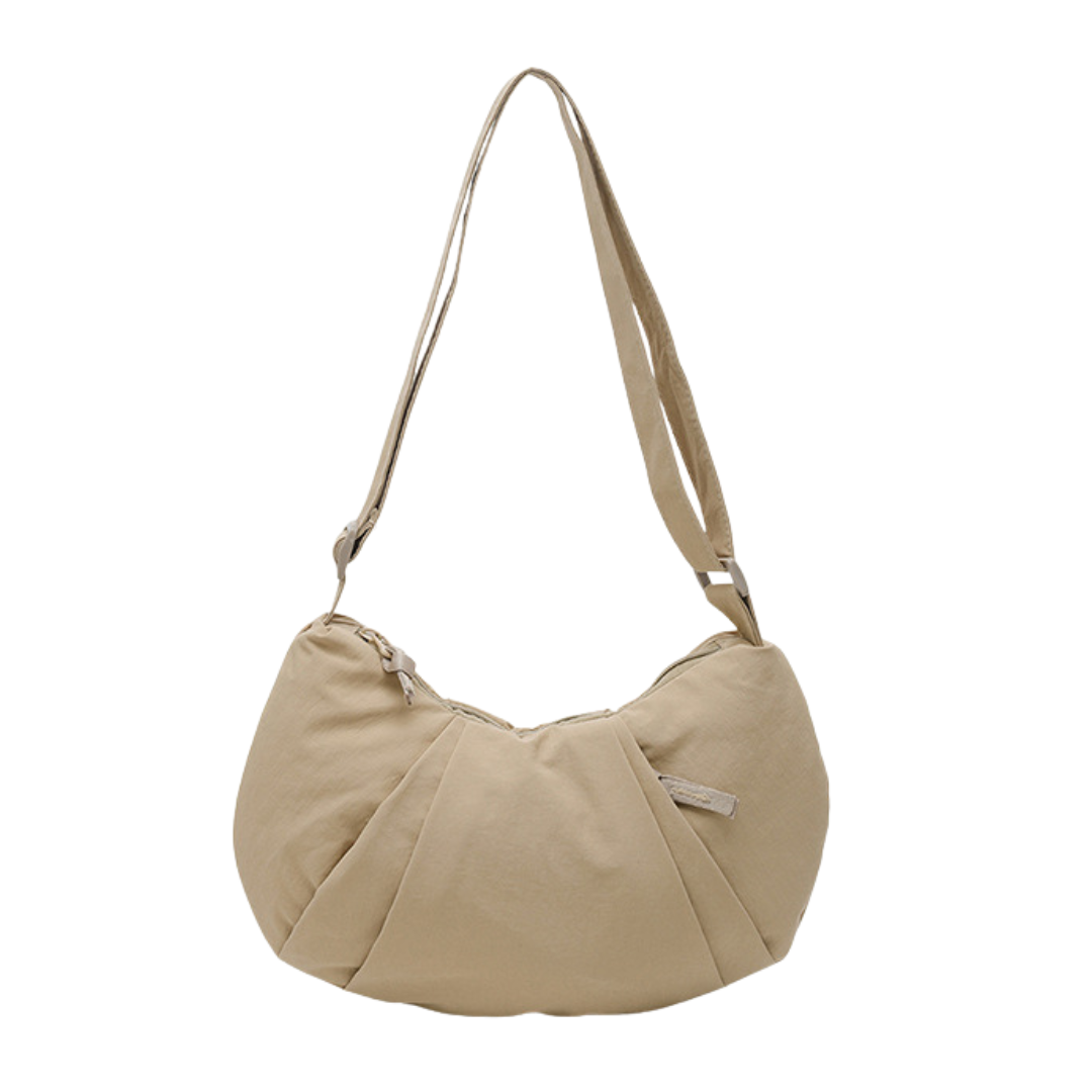 Nylon Crescent Crossbody Bag Lightweight Casual Shoulder Purse