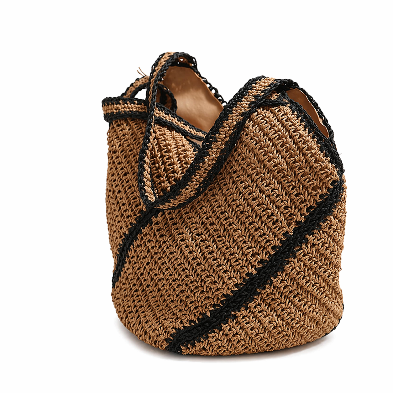 Geometric Straw Bag Large Summer Beach Woven Color Block Tote