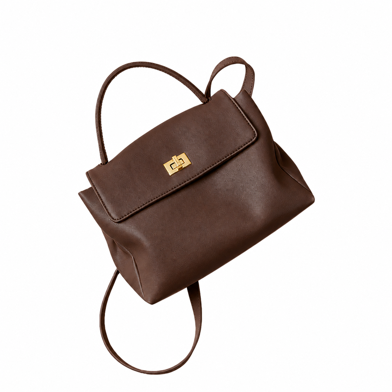 Top-Grain Leather Top-Handle Bag Soft Crossbody Shoulder Satchel