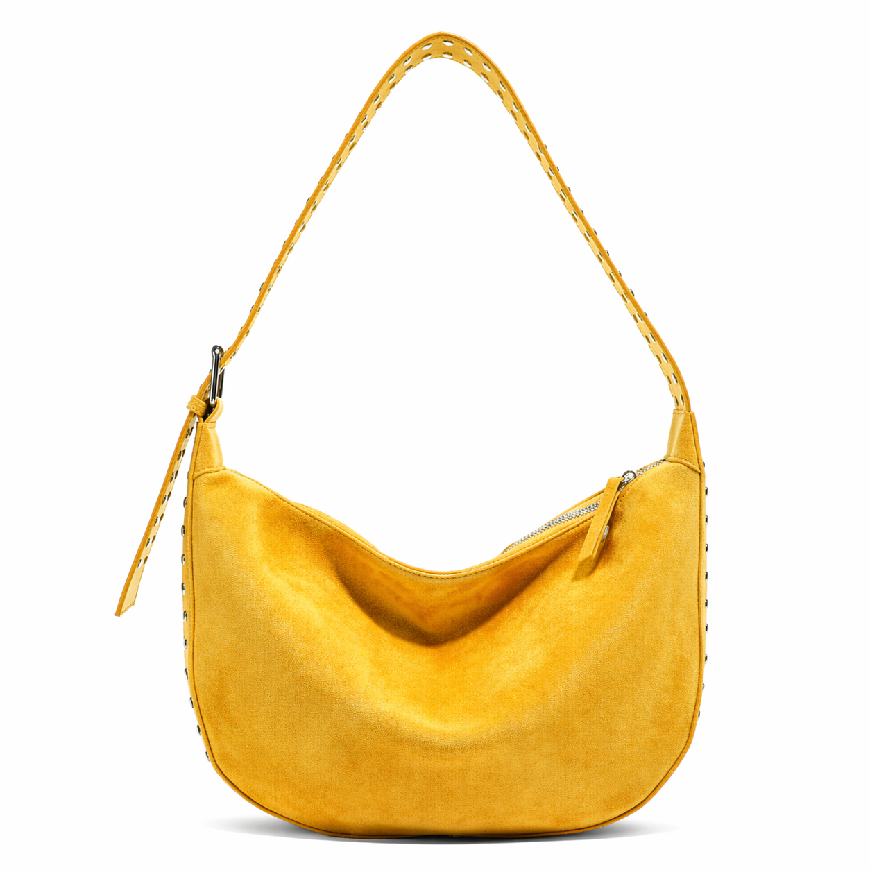 Vintage Studded Dumpling Hobo Bag Large Capacity Casual Shoulder Tote