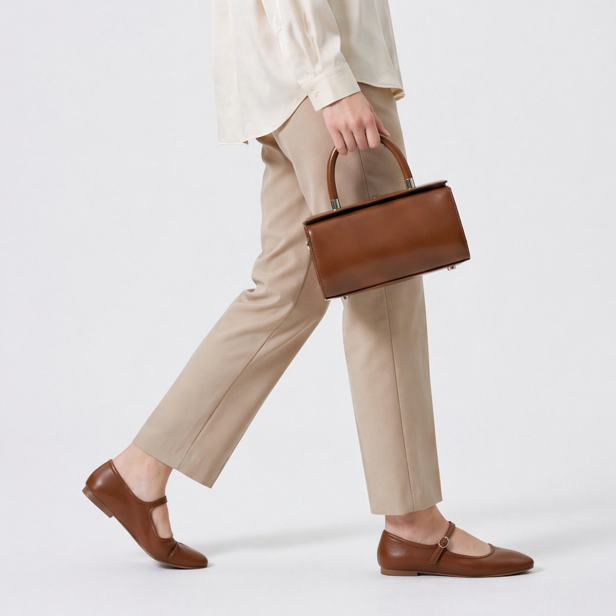 Minimalist Leather Box Tote Chic Crossbody Top Handle Shoulder Bag