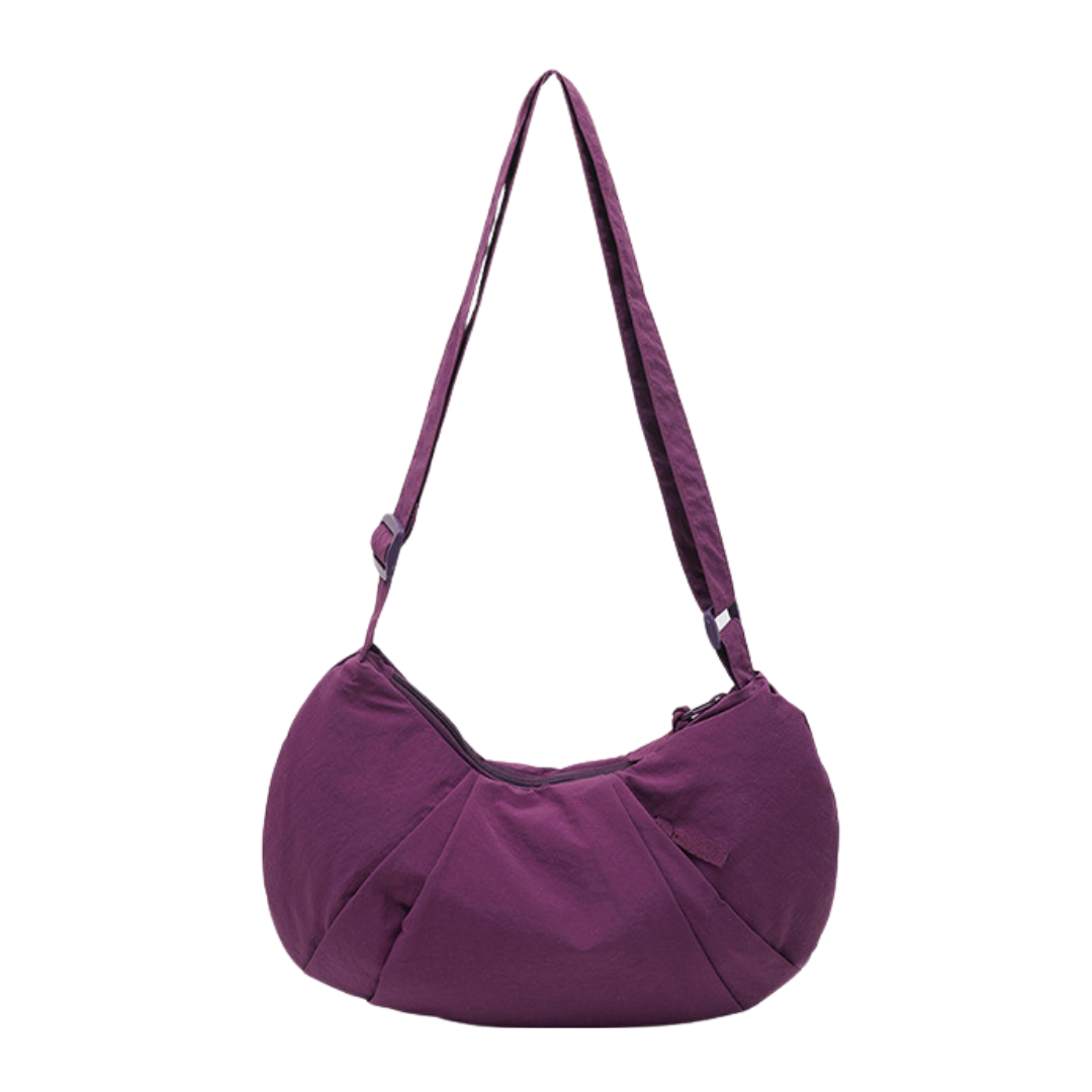 Nylon Crescent Crossbody Bag Lightweight Casual Shoulder Purse