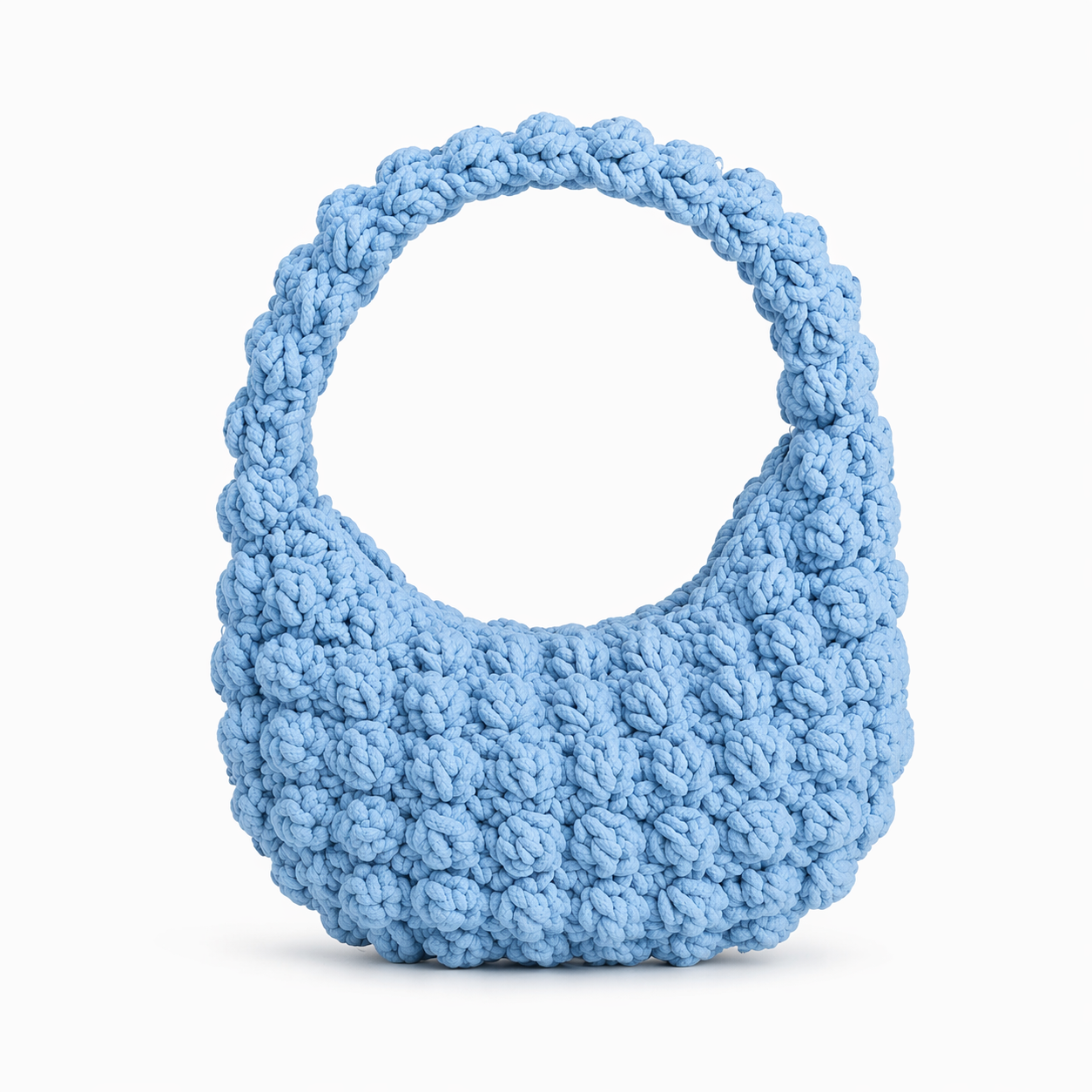 Crochet Woven Bag Candy Color Summer Beach Lightweight Shoulder Tote