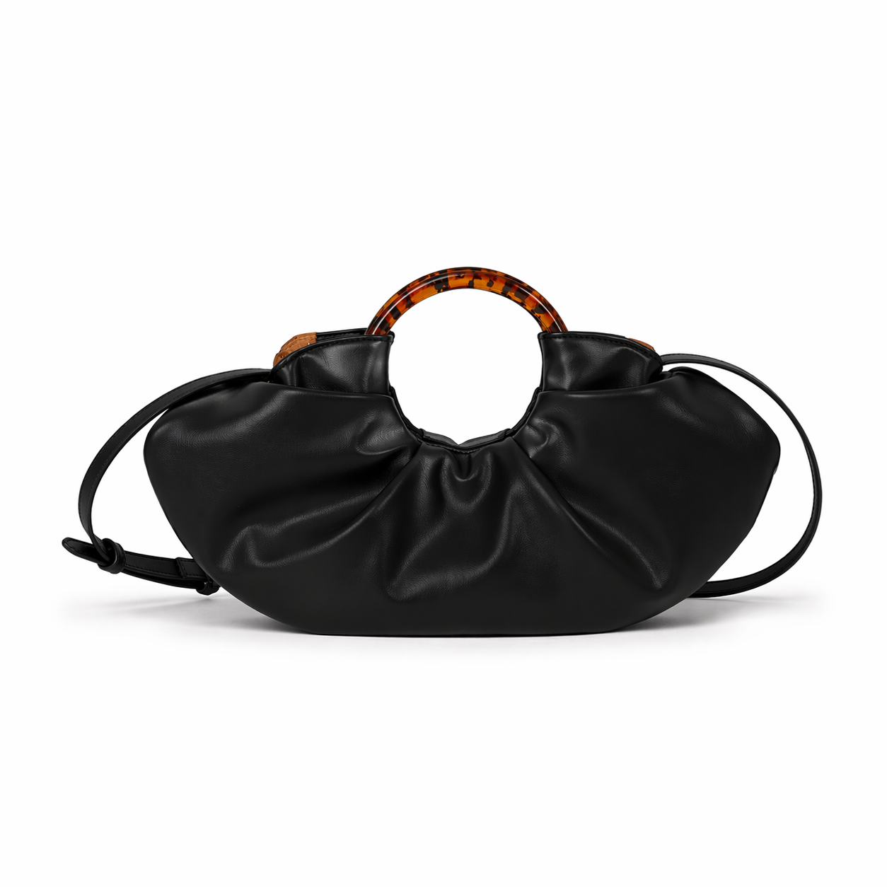 Vintage Ruched Cloud Hobo Large Capacity Pleated PU Crossbody Bag
