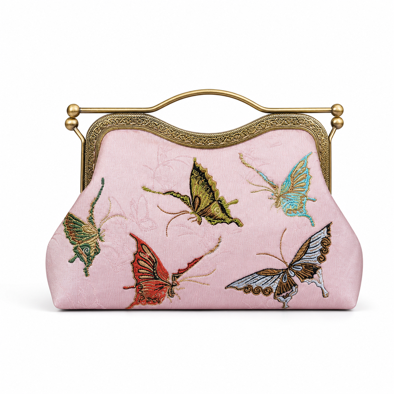 Butterfly Embroidered Crossbody Bag Cheongsam Evening Shell Purse