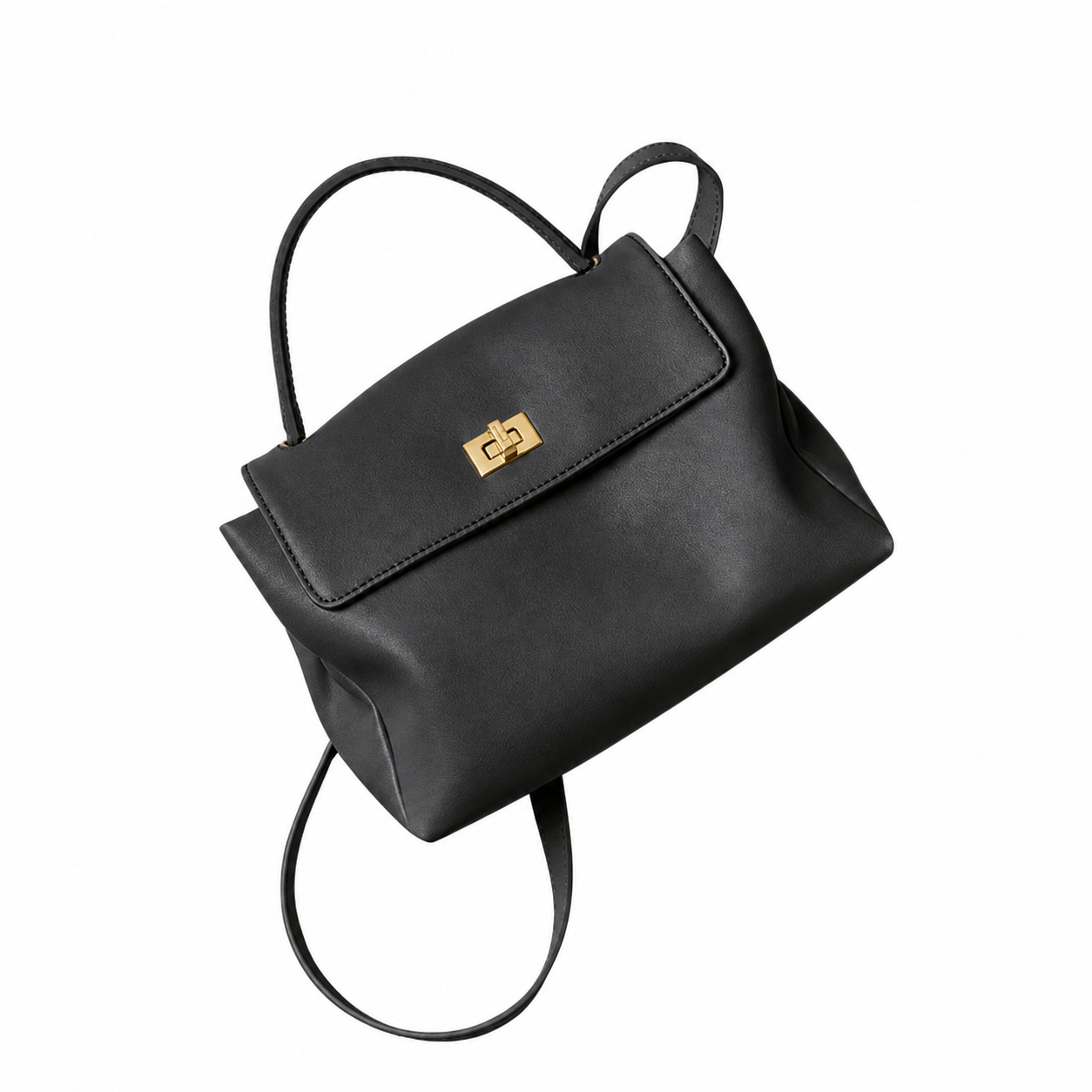 Top-Grain Leather Top-Handle Bag Soft Crossbody Shoulder Satchel