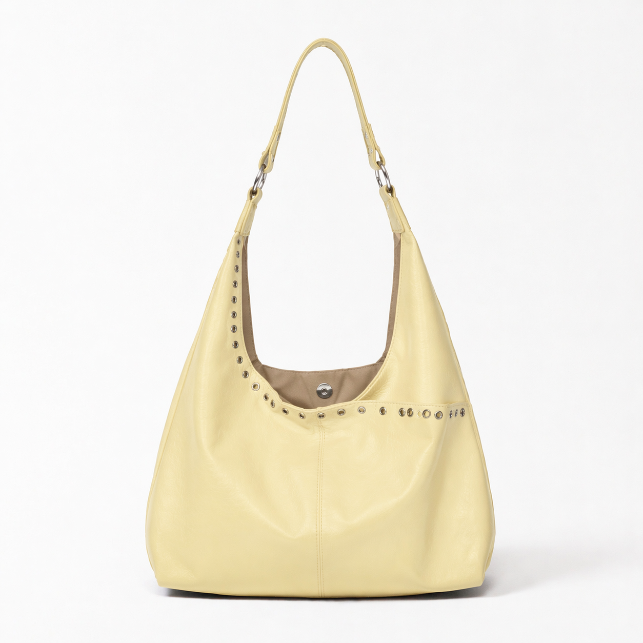 PU Leather Slouchy Tote Bag Large Hobo Elegant Commuter Shoulder Bag