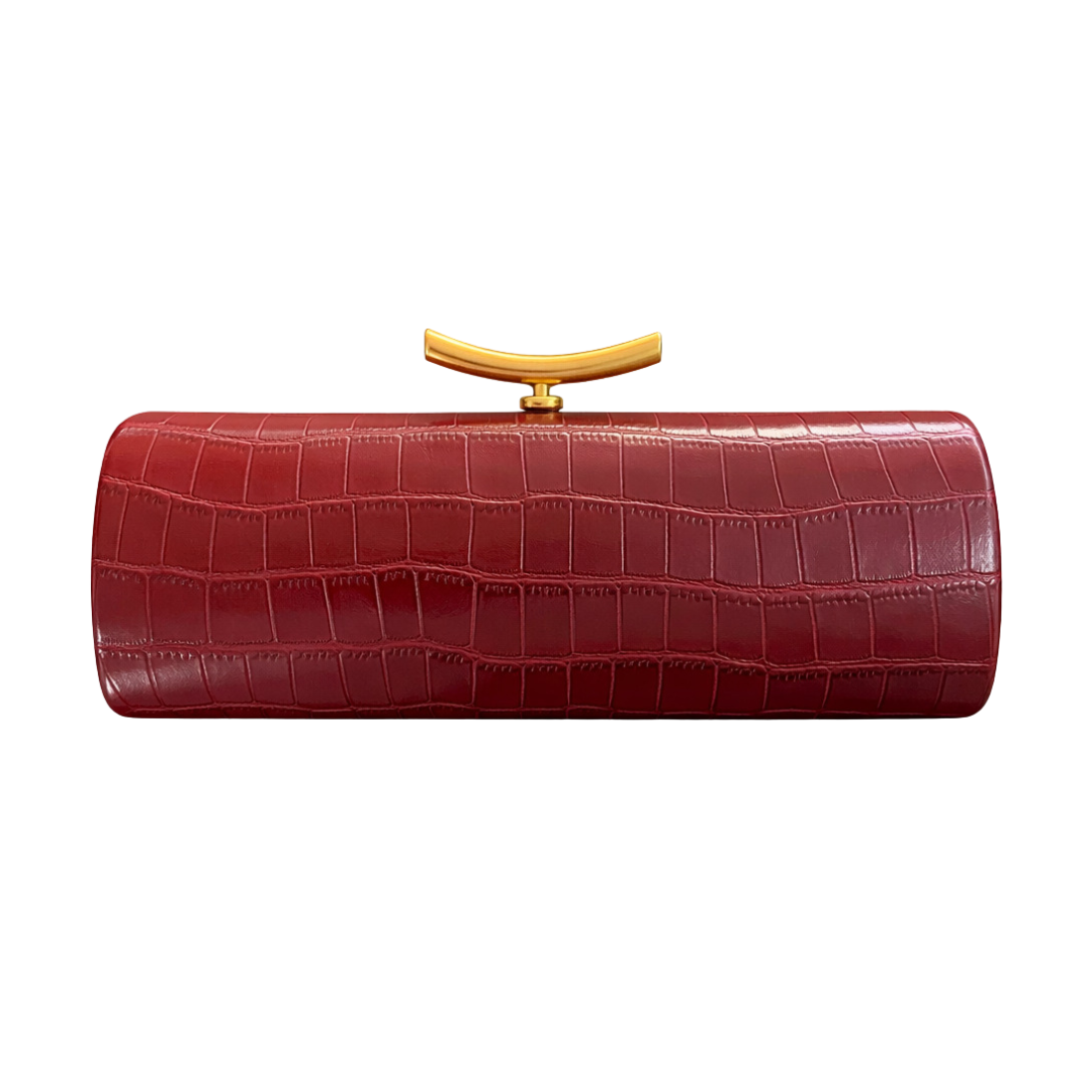 Crocodile Baguette Bag PU Leather Evening Clutch Crossbody Shoulder Bag