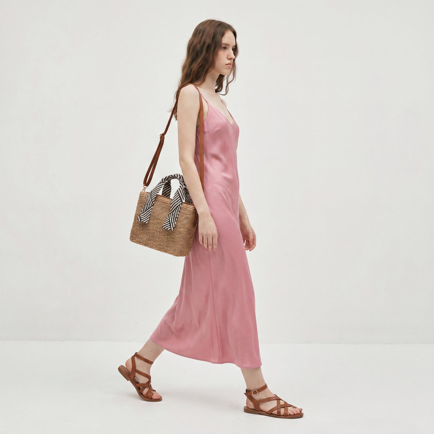 Straw Woven Tote Bag Large Summer Beach Square Crossbody Shoulder Bag