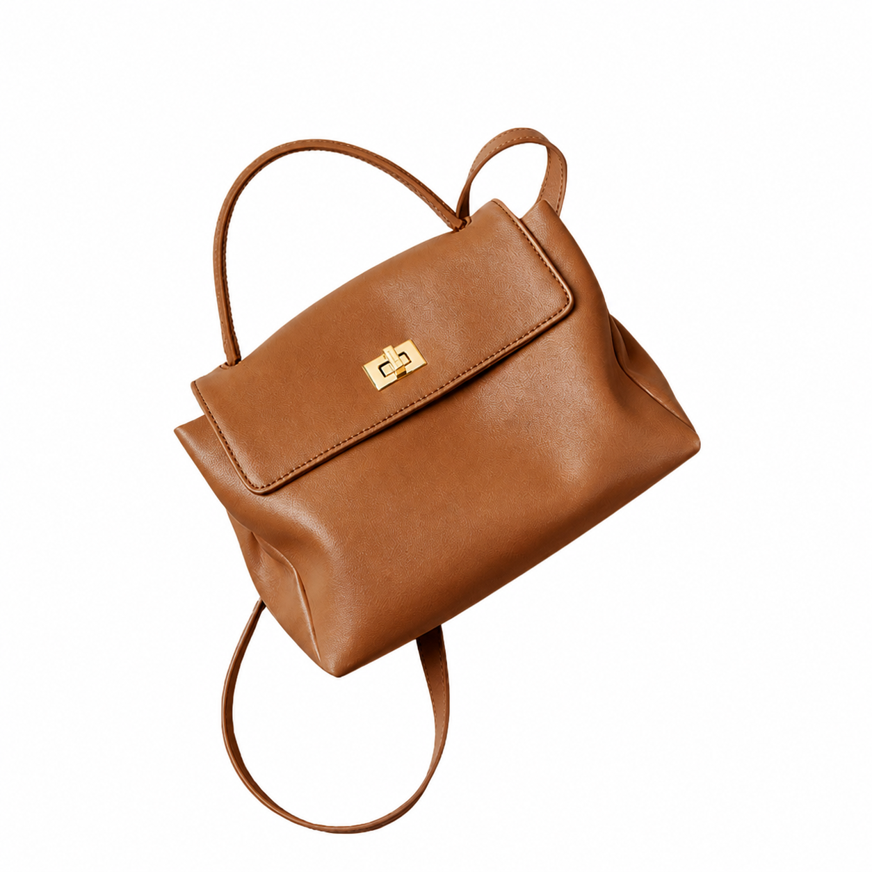 Top-Grain Leather Top-Handle Bag Soft Crossbody Shoulder Satchel
