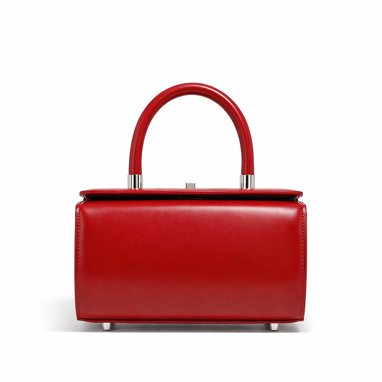 Minimalist Leather Box Tote Chic Crossbody Top Handle Shoulder Bag