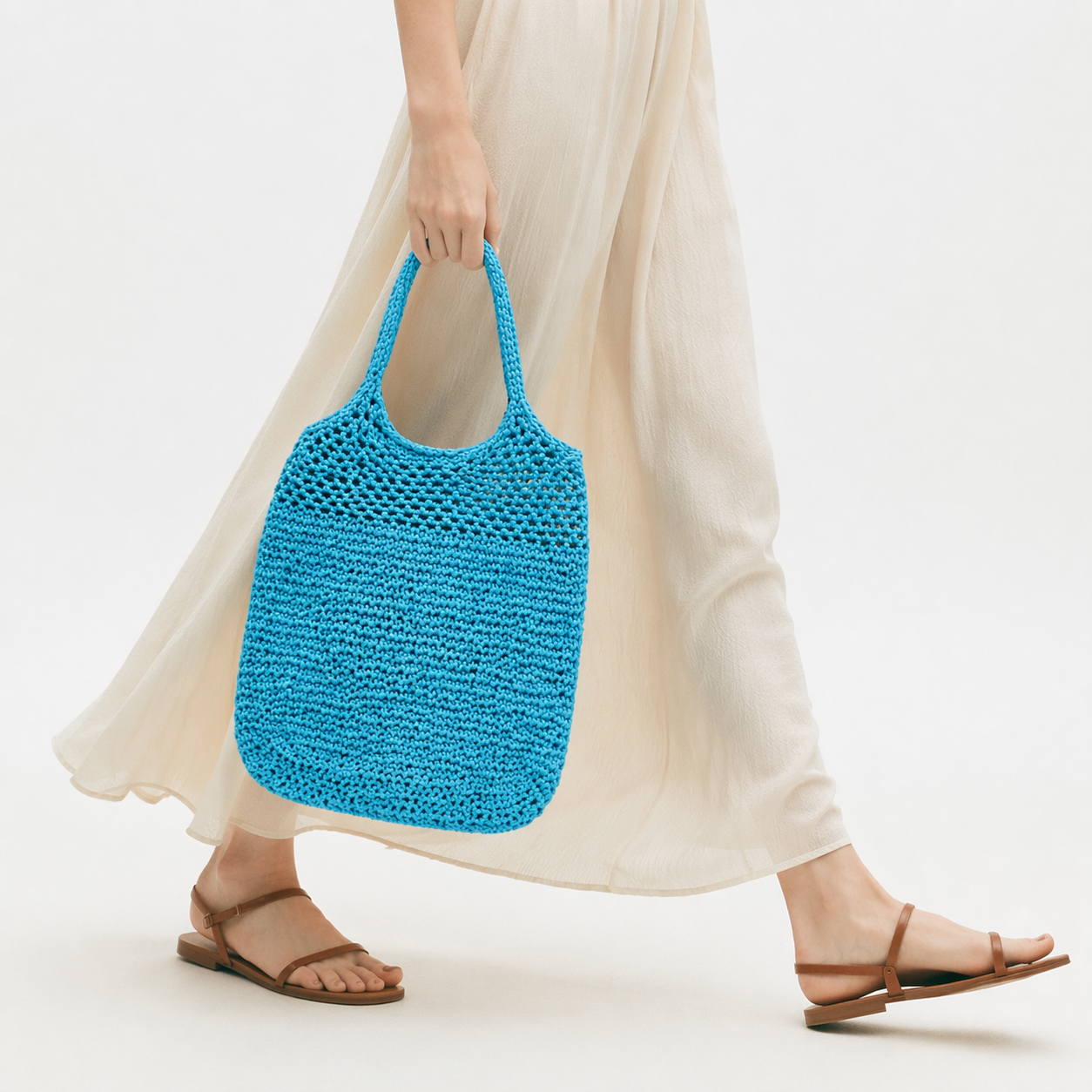 Vintage Straw Woven Tote Bag Hollow Out Large Summer Beach Shoulder Bag