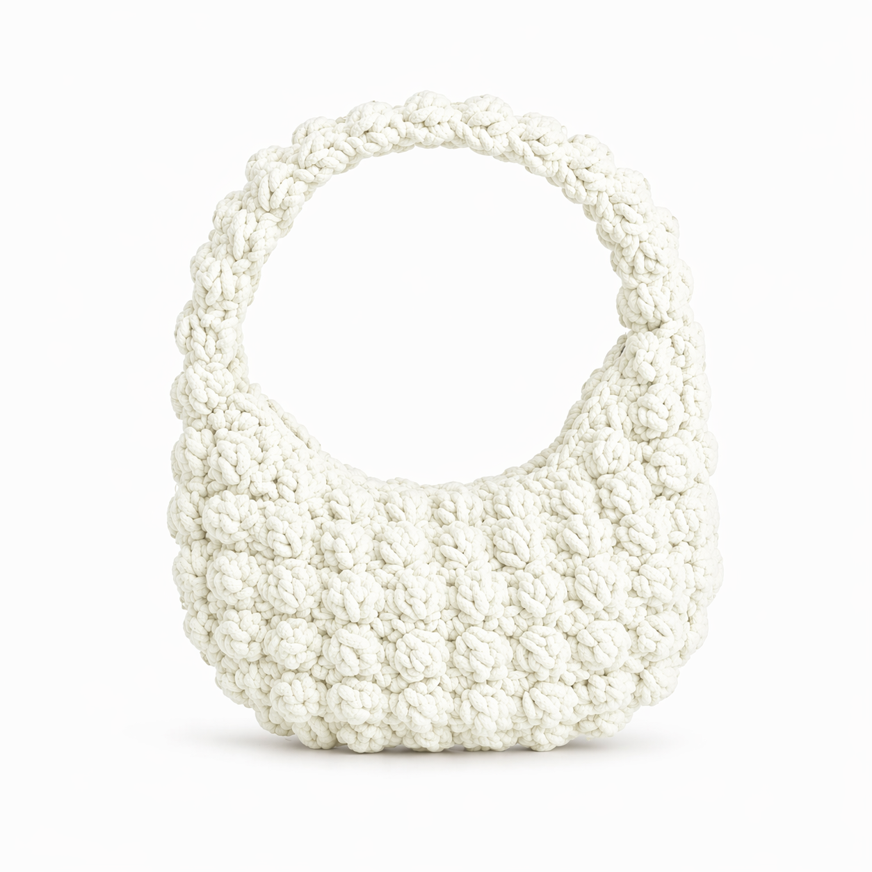 Crochet Woven Bag Candy Color Summer Beach Lightweight Shoulder Tote