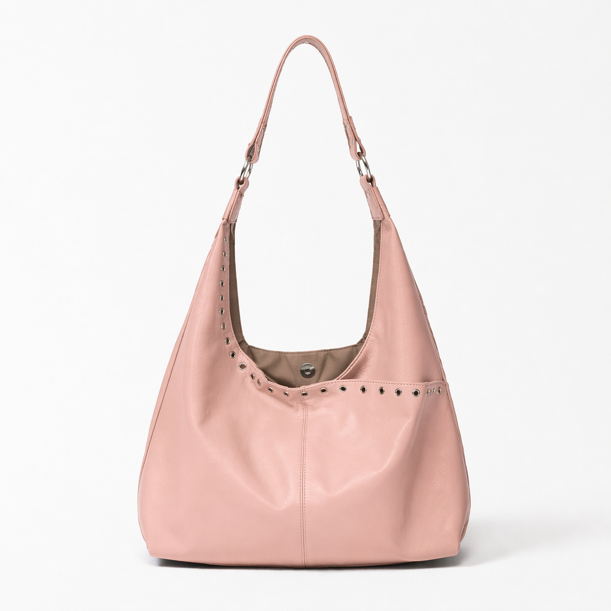 PU Leather Slouchy Tote Bag Large Hobo Elegant Commuter Shoulder Bag