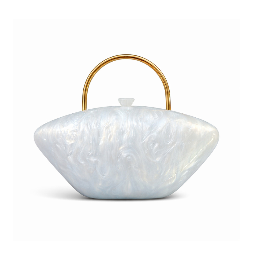 Acrylic Evening Clutch Bag Embossed Wedding Party Crossbody Purse