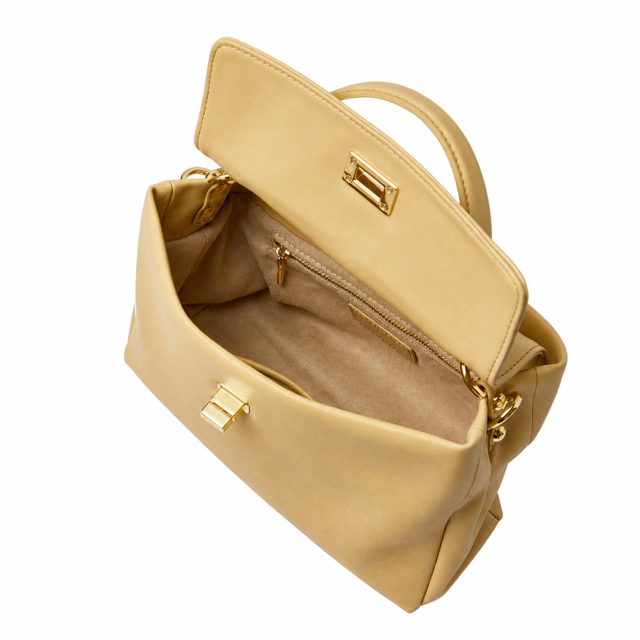 Top-Grain Leather Top-Handle Bag Soft Crossbody Shoulder Satchel