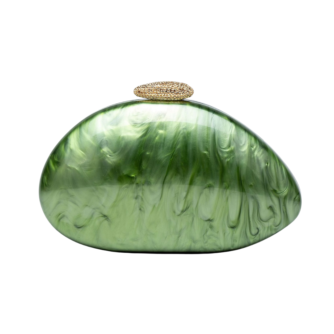 Acrylic Clutch Bag Irregular Shell Evening Purse Elegant Wedding Crossbody