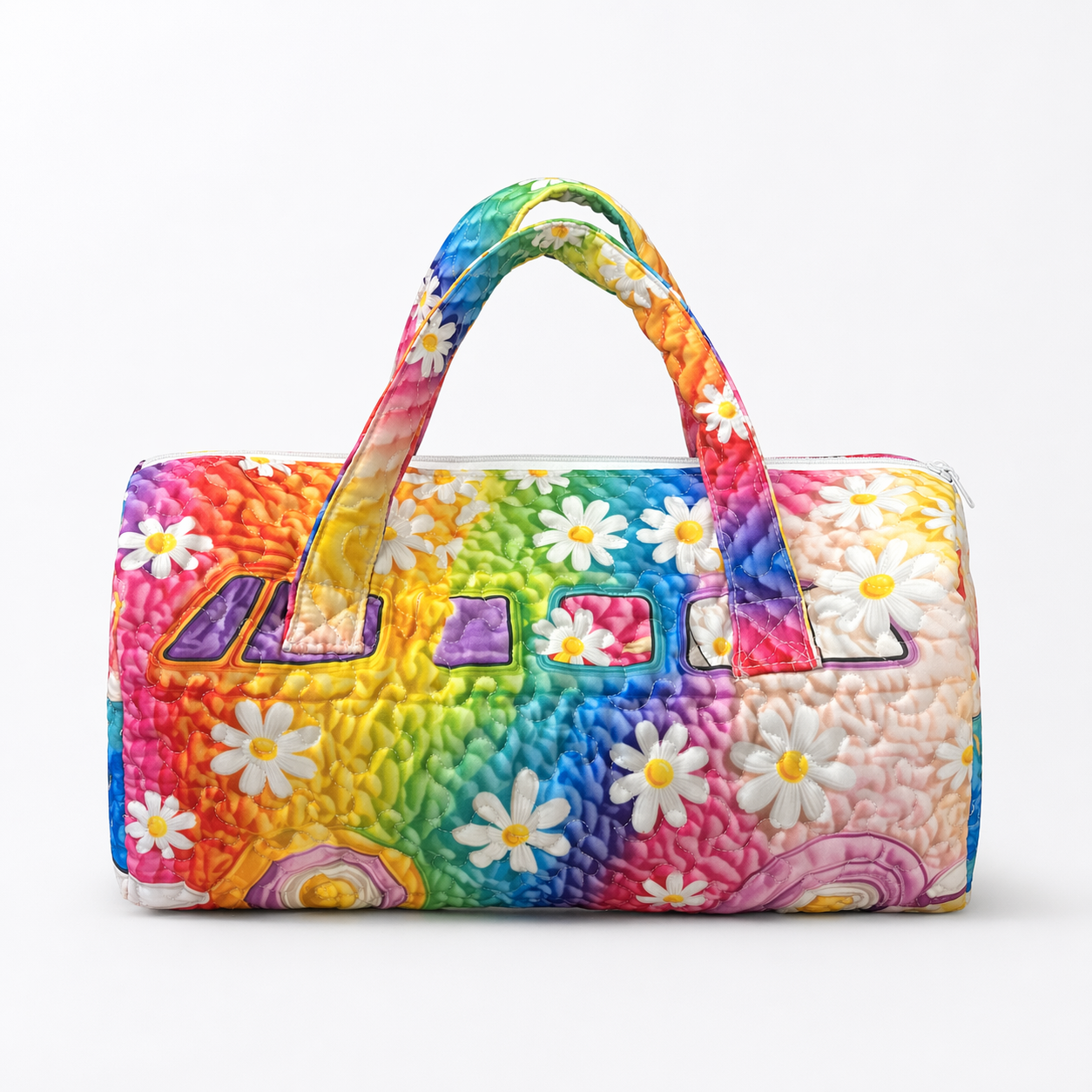 Quilted Tennis Duffle Bag Sports Gym Weekender Travel Tote
