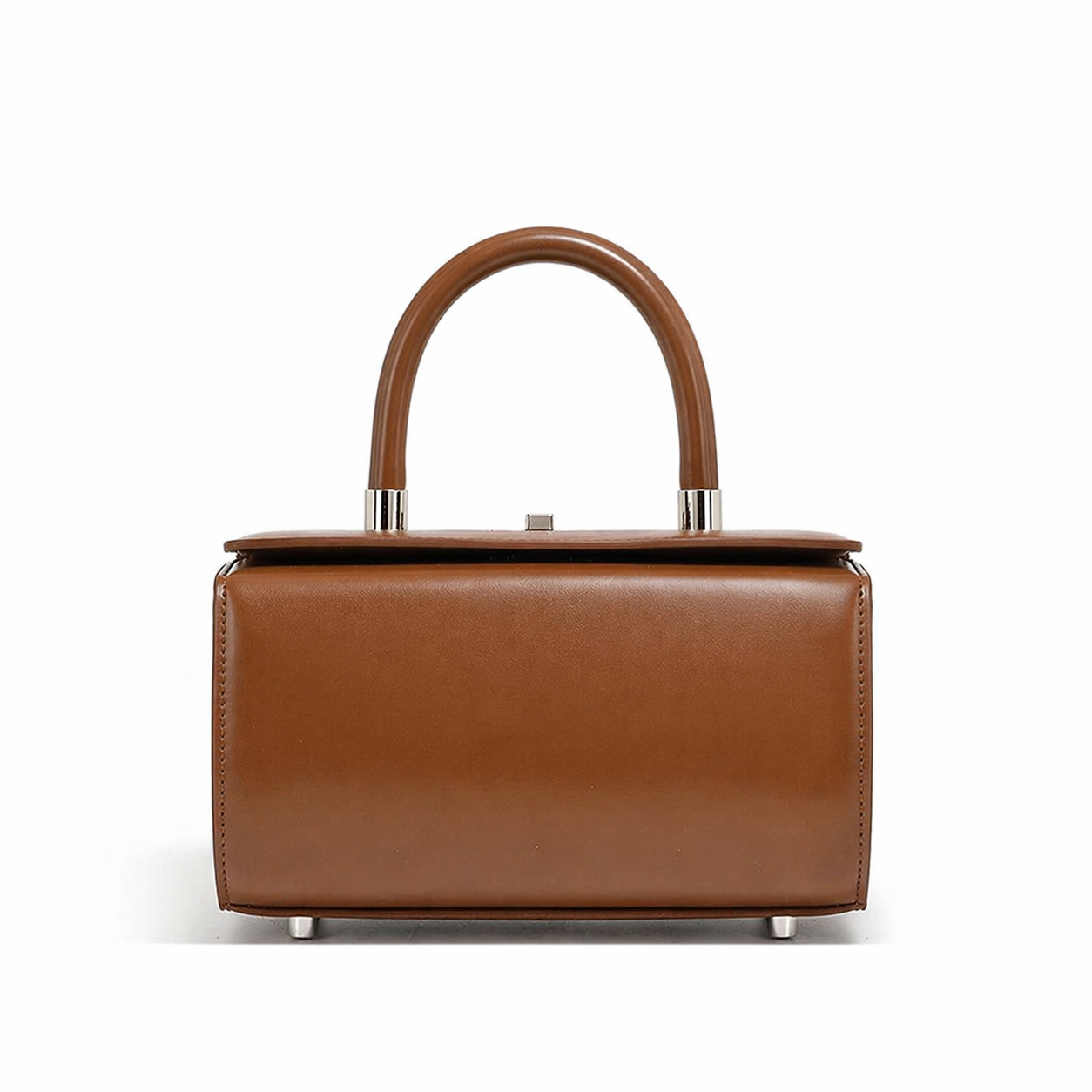 Minimalist Leather Box Tote Chic Crossbody Top Handle Shoulder Bag