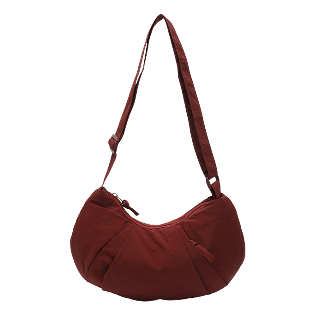Nylon Crescent Crossbody Bag Lightweight Casual Shoulder Purse
