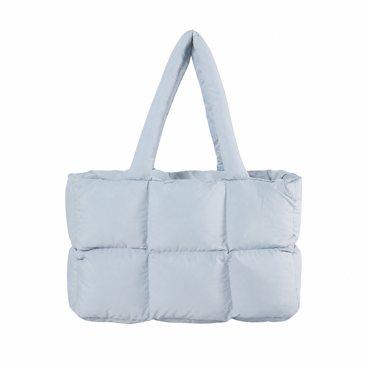 Quilted Puffer Tote Bag Large Capacity Padded Work Shoulder Bag