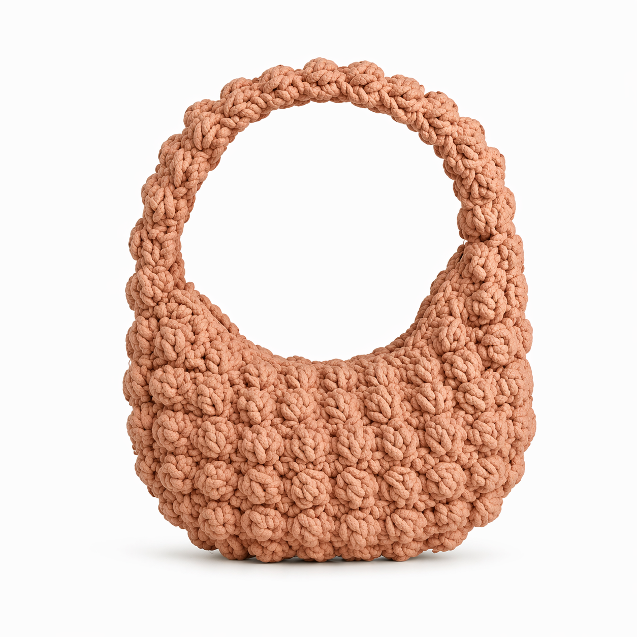 Crochet Woven Bag Candy Color Summer Beach Lightweight Shoulder Tote