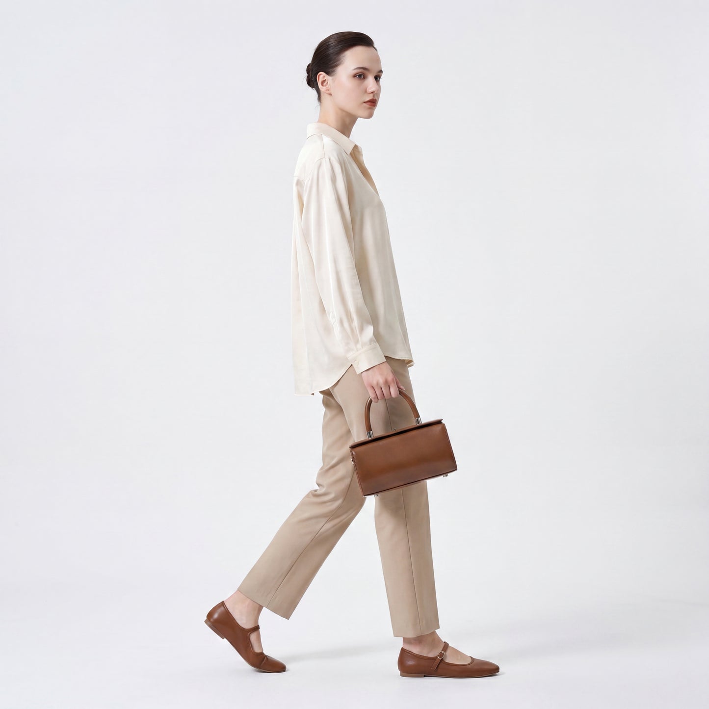 Minimalist Leather Box Tote Chic Crossbody Top Handle Shoulder Bag