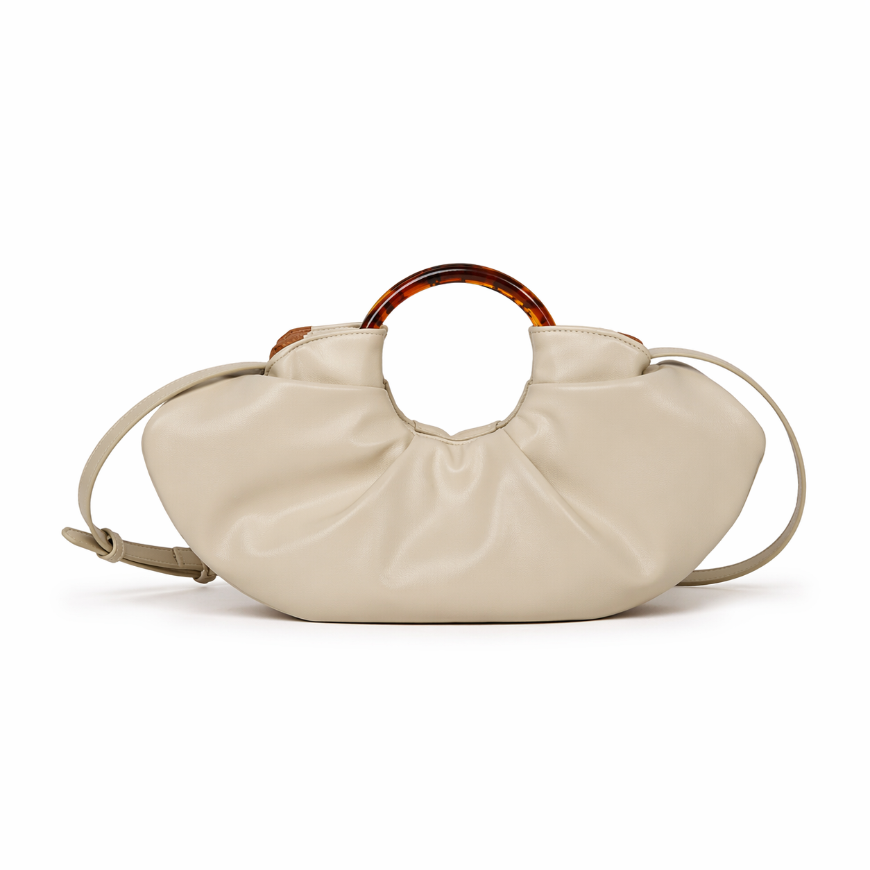 Vintage Ruched Cloud Hobo Large Capacity Pleated PU Crossbody Bag
