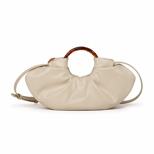Vintage Ruched Cloud Hobo Large Capacity Pleated PU Crossbody Bag