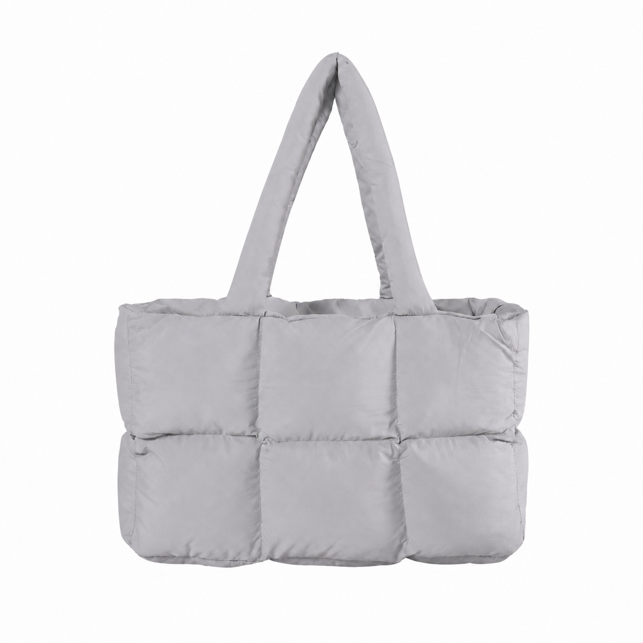 Quilted Puffer Tote Bag Large Capacity Padded Work Shoulder Bag