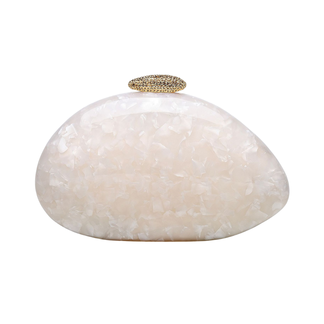 Acrylic Clutch Bag Irregular Shell Evening Purse Elegant Wedding Crossbody