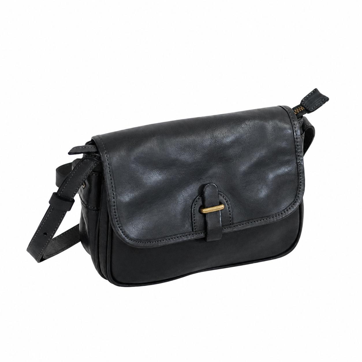 Vintage Leather Messenger Bag Top-Grain Crossbody Shoulder Satchel