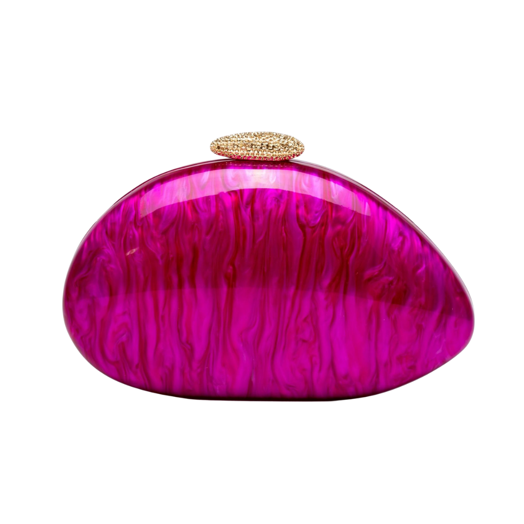 Acrylic Clutch Bag Irregular Shell Evening Purse Elegant Wedding Crossbody