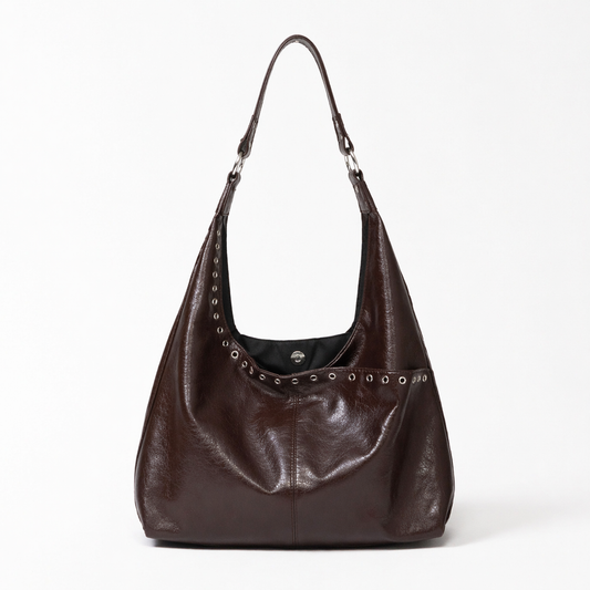 PU Leather Slouchy Tote Bag Large Hobo Elegant Commuter Shoulder Bag