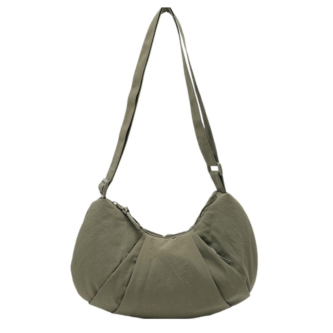 Nylon Crescent Crossbody Bag Lightweight Casual Shoulder Purse