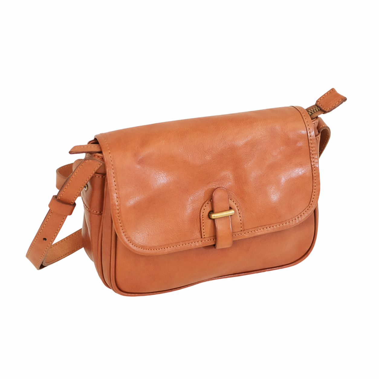 Vintage Leather Messenger Bag Top-Grain Crossbody Shoulder Satchel