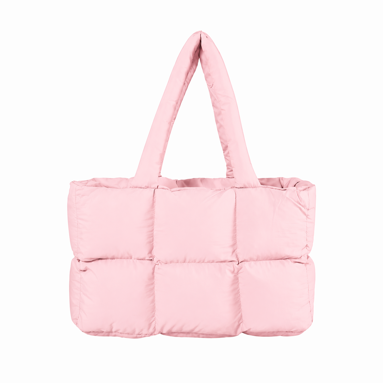 Quilted Puffer Tote Bag Large Capacity Padded Work Shoulder Bag