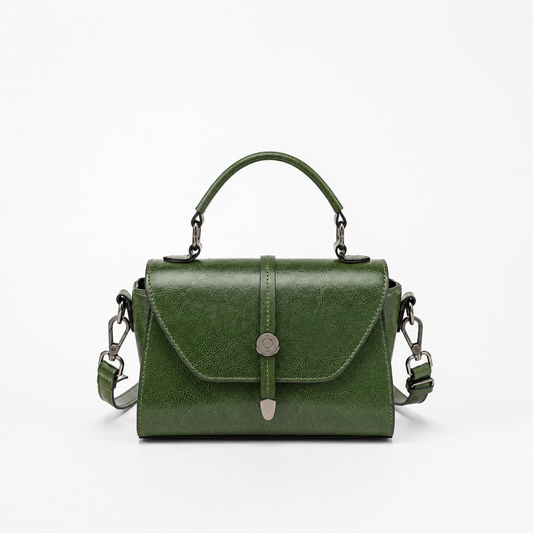 Genuine Leather Vintage Top Handle Bag Retro Crossbody Satchel